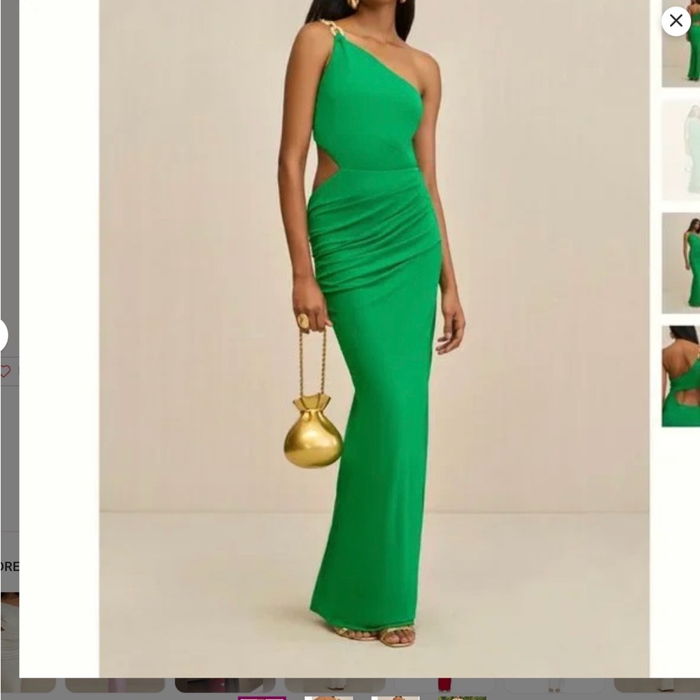 Cobie Gown in Malachite XS NWOT